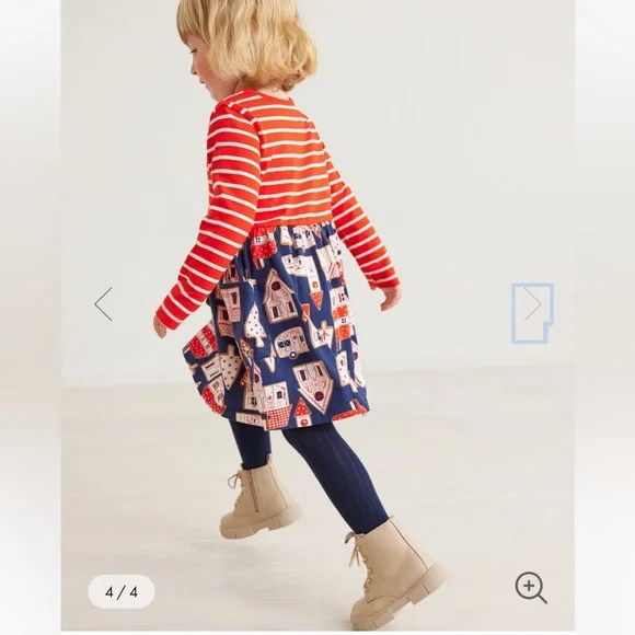 Hanna Andersson Red and Blue Striped Dress - Picture 4 of 5